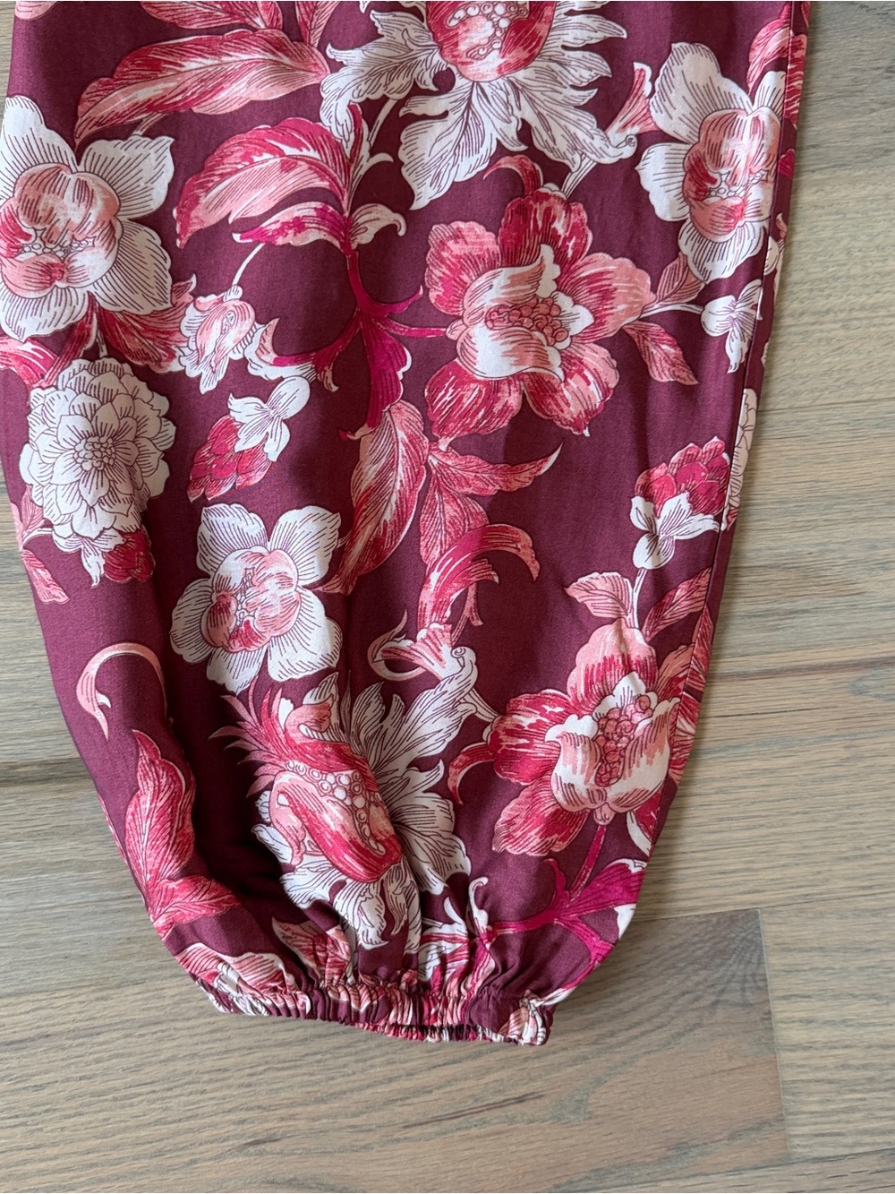 Zara Woman Satin Floral Harem Balloon Pants M - Picture 13 of 13